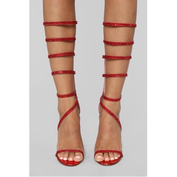 Fashion Nova Shoes - Rhinestone Heeled sandals-Fashion nova